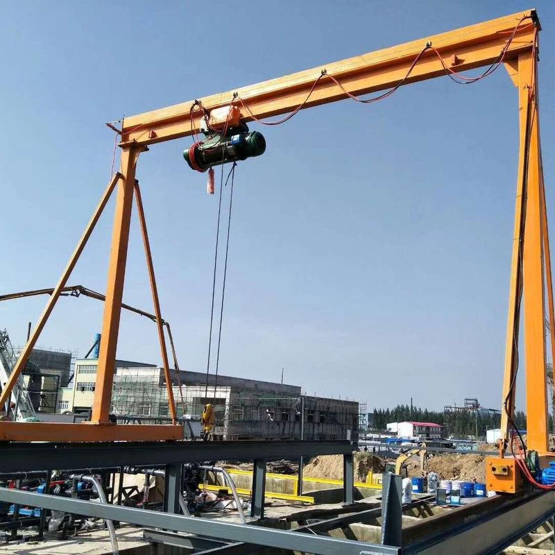 6.5T Max Width 10m Warehouse Gantry Crane Simple Design Detachable Moving Freely